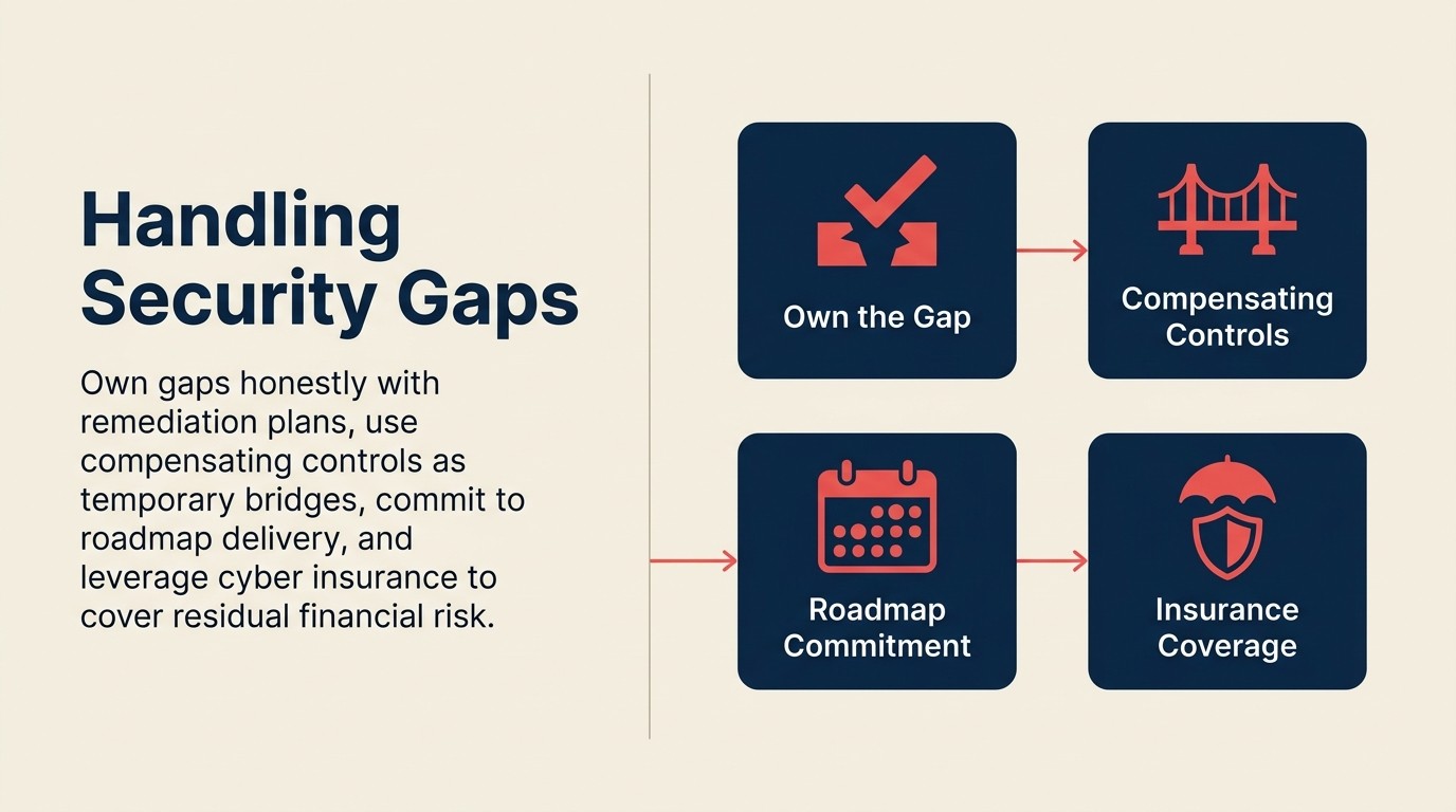 Four strategies for handling security gaps found during review