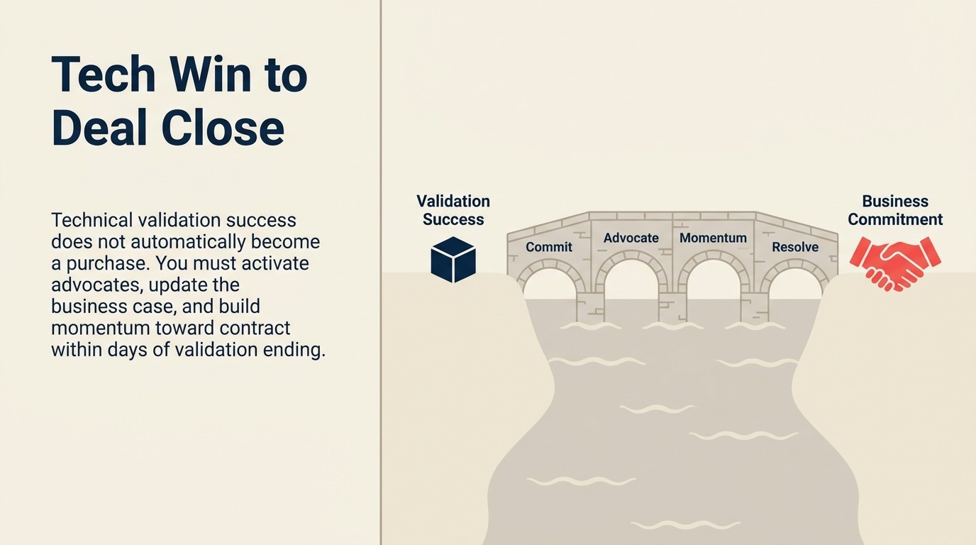 Bridge from Technical Validation Win to Business Commitment