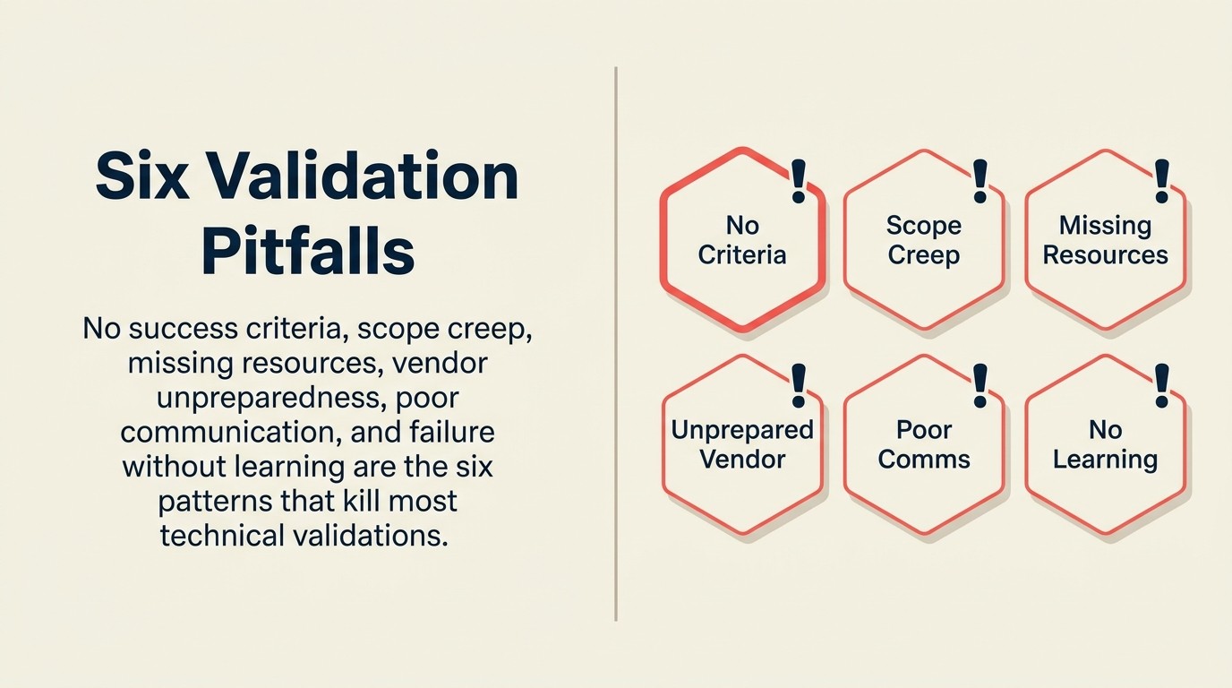 Six Common Technical Validation Pitfalls