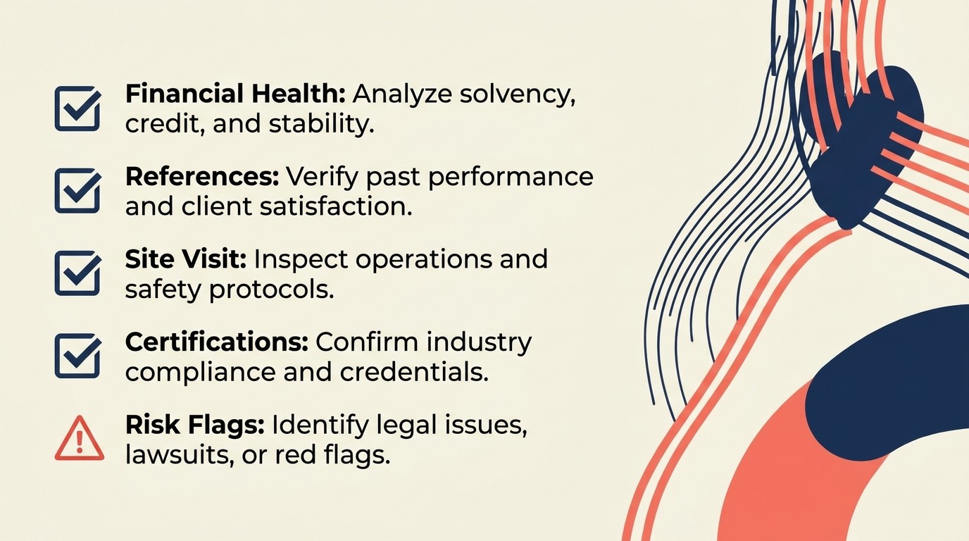 3PL due diligence checklist covering financial health, references, site visits, compliance, and insurance
