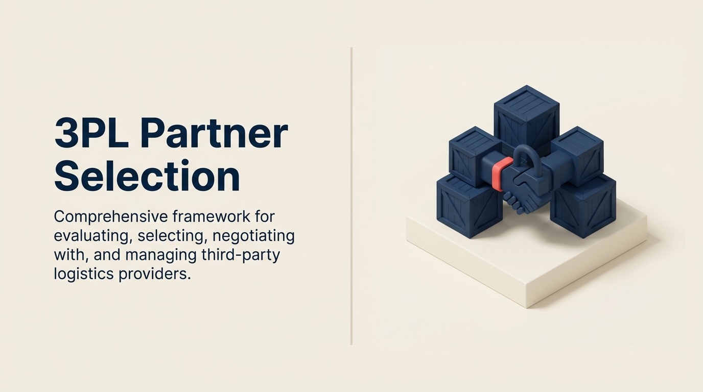 3PLパートナー選定：適切な物流プロバイダーの評価、交渉、スケーリング