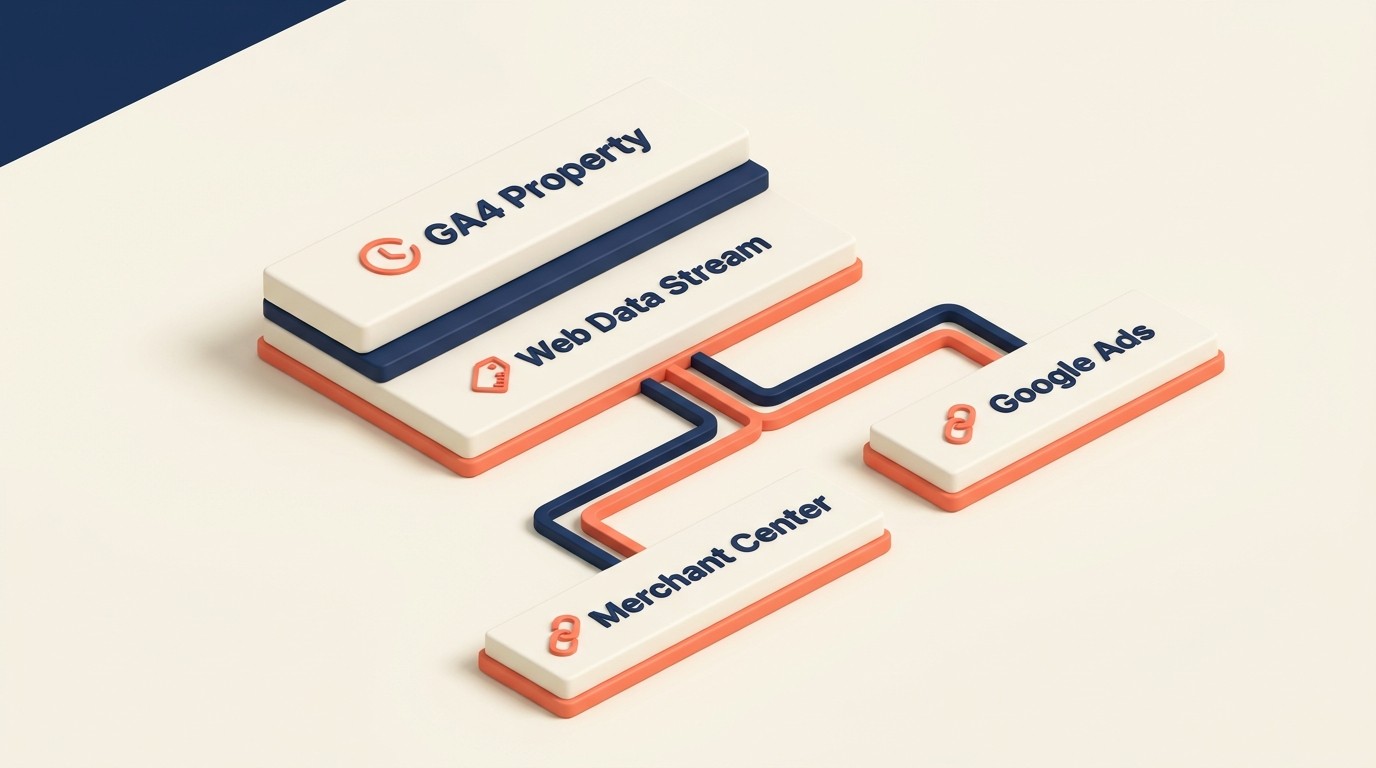GA4 property setup fundamentals with data stream and enhanced measurement configuration