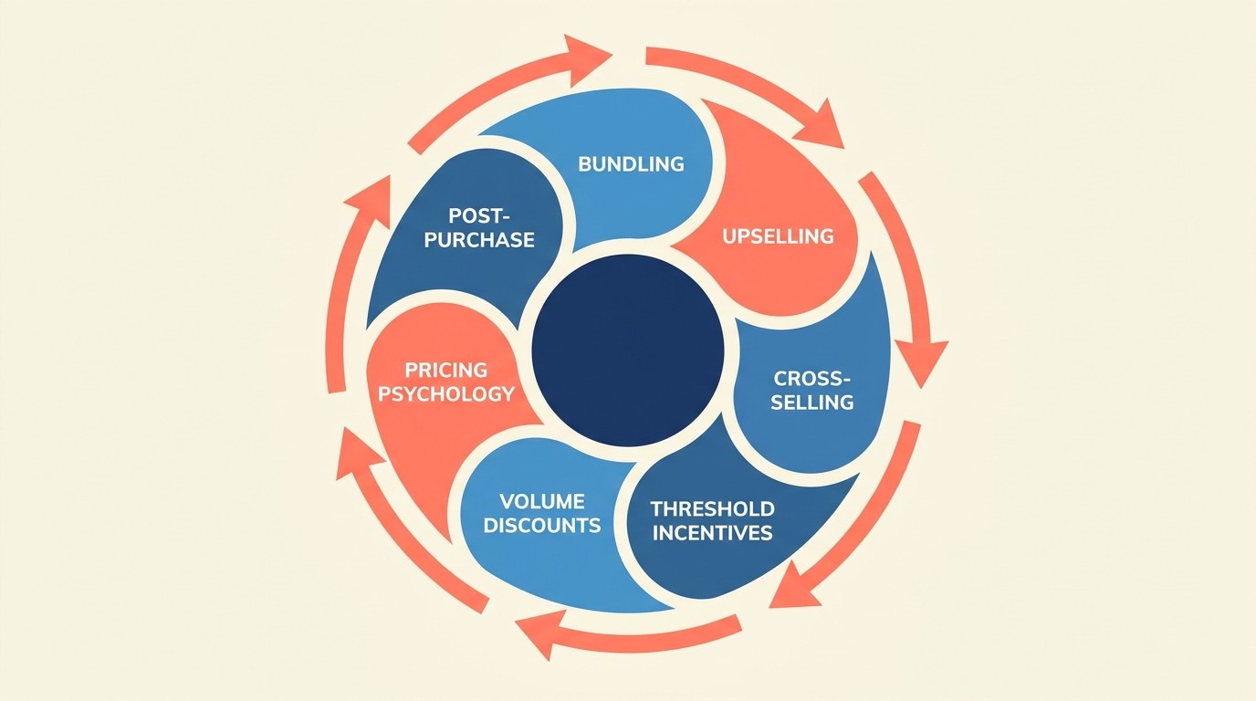AOV optimization framework with seven core levers for increasing average order value