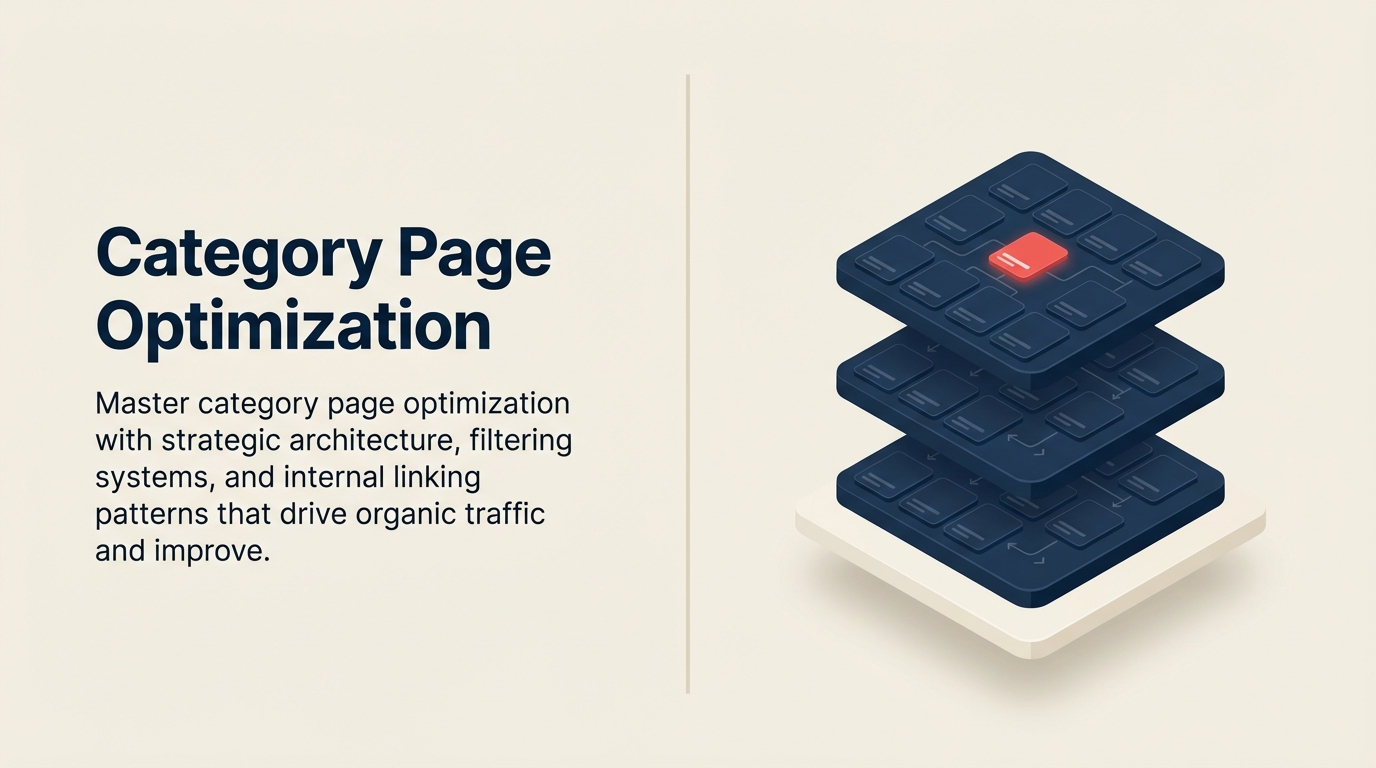 カテゴリーページ最適化:Eコマース SEOのためのアーキテクチャ、ナビゲーション、フィルター、内部リンク戦略