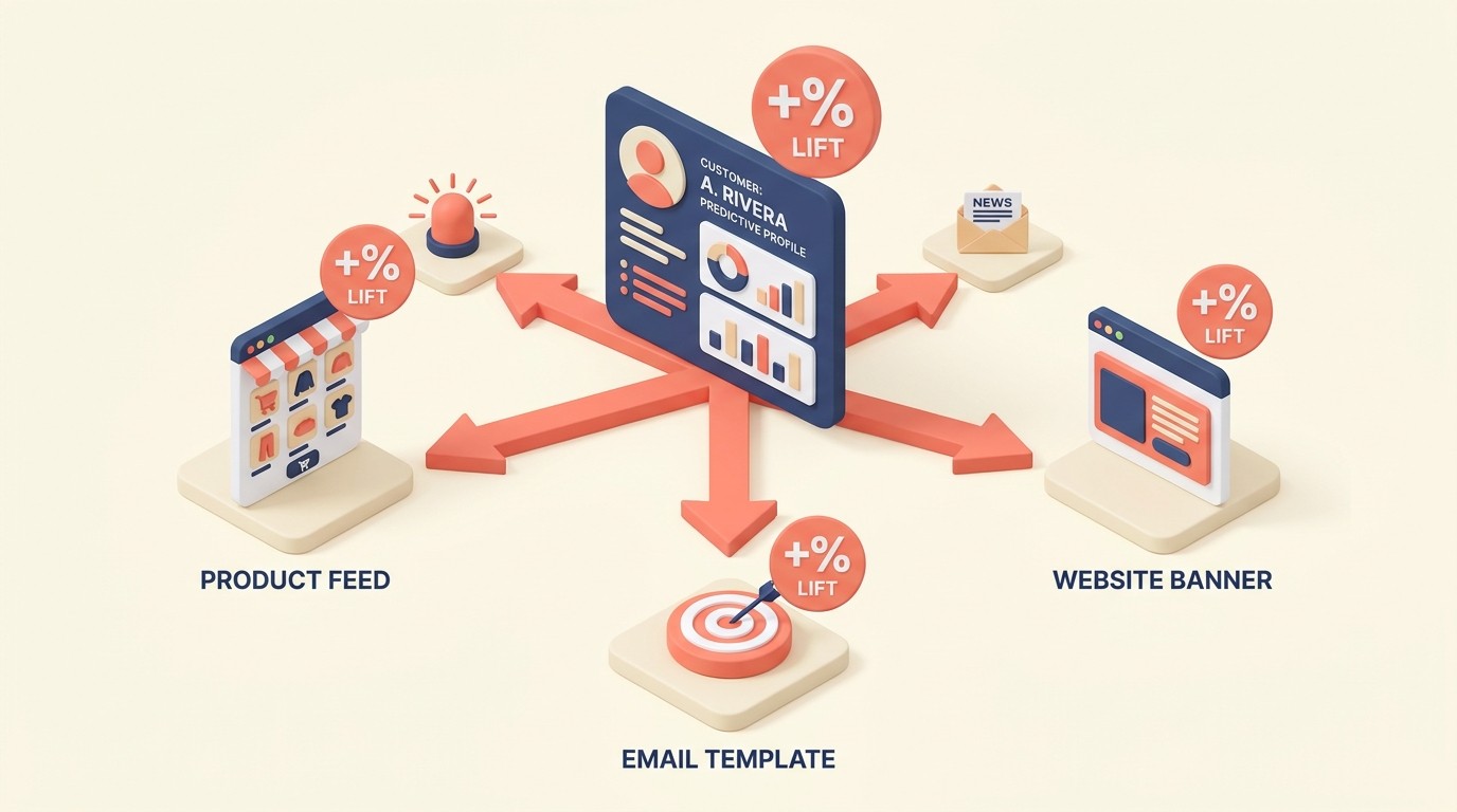 CDP-powered personalization use cases across email, site, and recommendations
