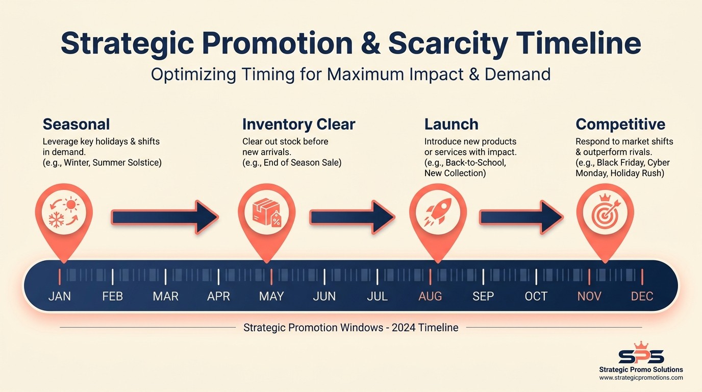Strategic discount deployment across seasonal calendar, inventory clearance, launches, and competitive response