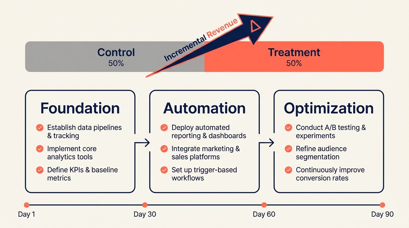 Pilot testing A/B framework and gradual rollout roadmap for dynamic pricing