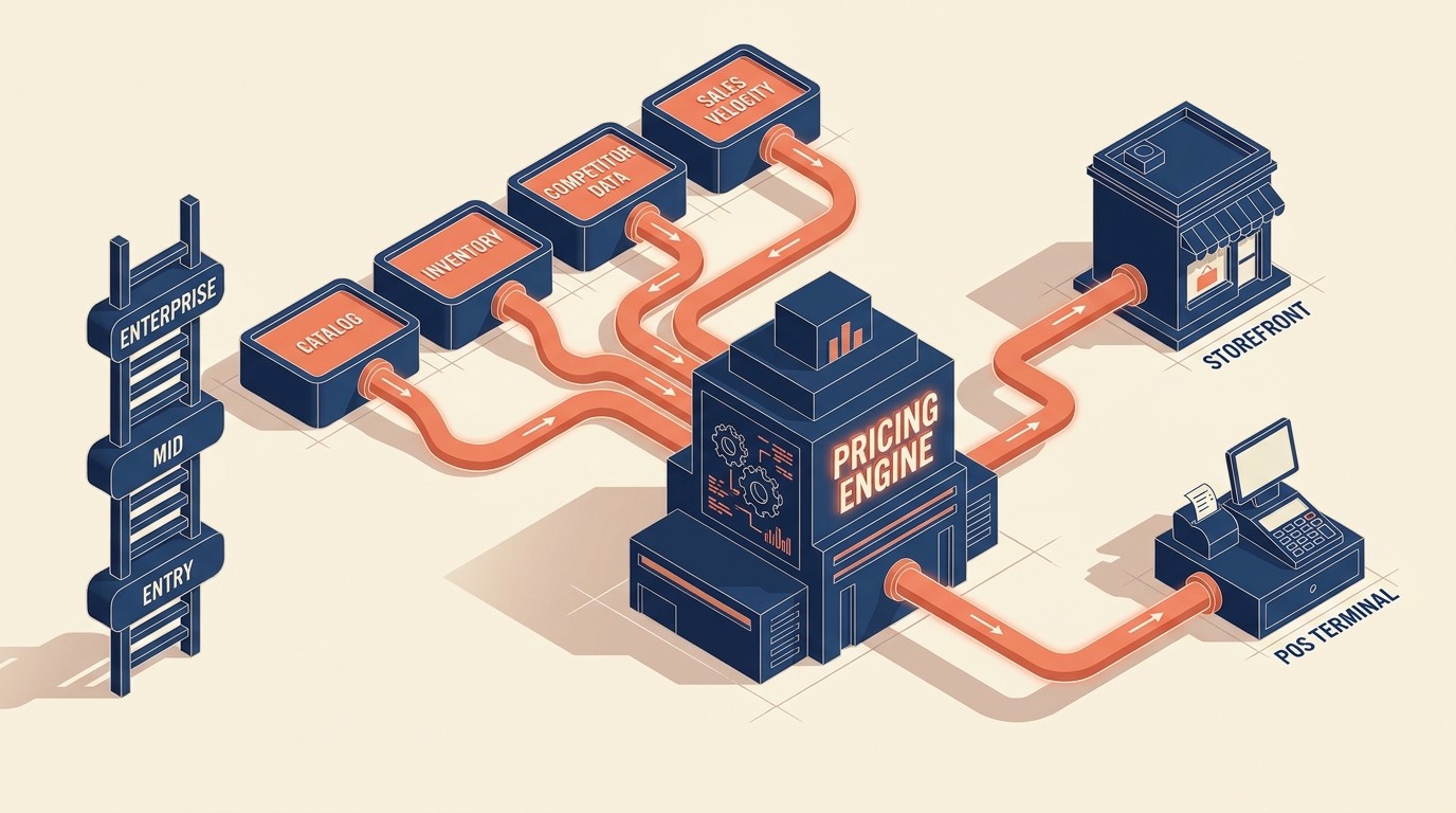 Pricing engine technology stack and API integration architecture