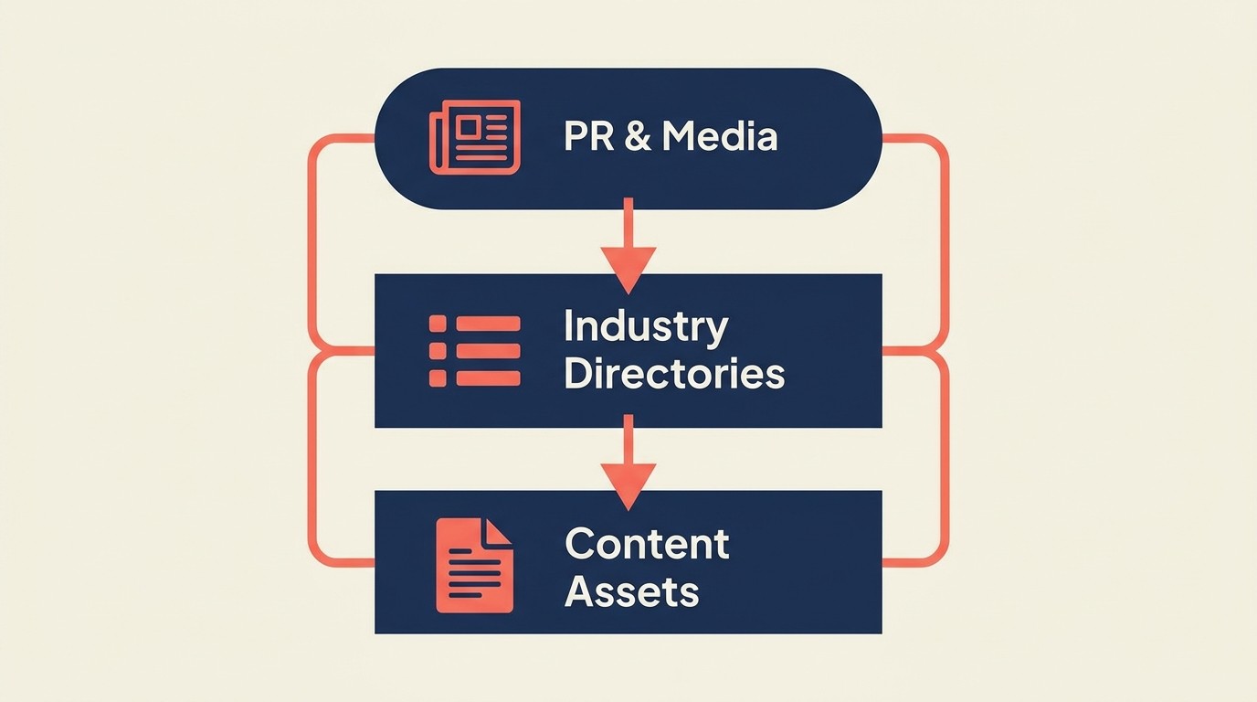 Link building authority signals from PR, directories, and content partnerships