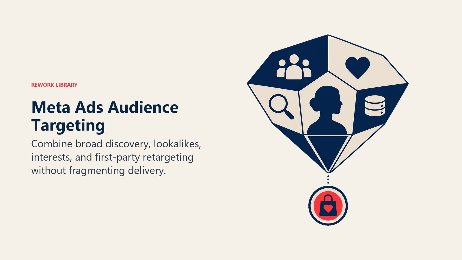 Meta Ads Audience Targeting illustrated with audience prism