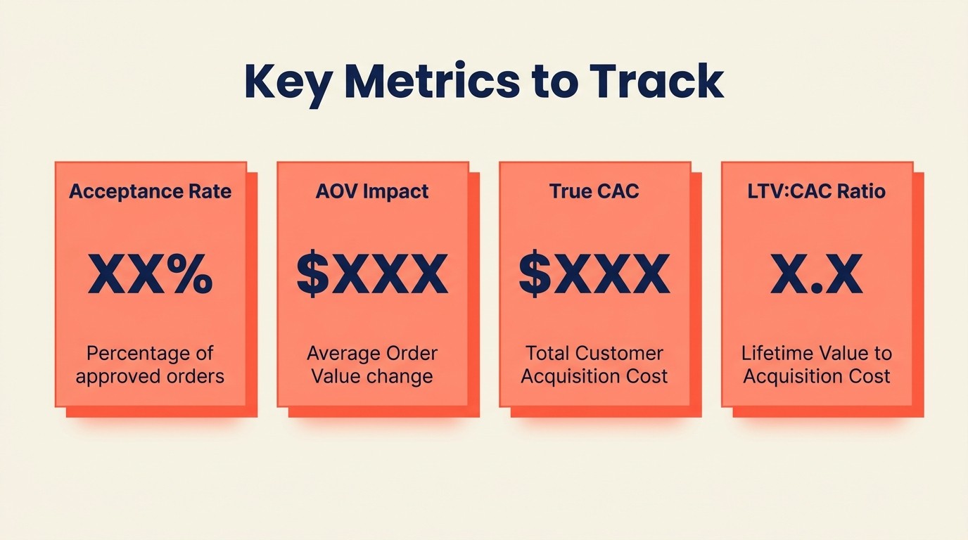 First-time offer KPIs from acceptance rate through CAC payback and LTV-to-CAC ratio