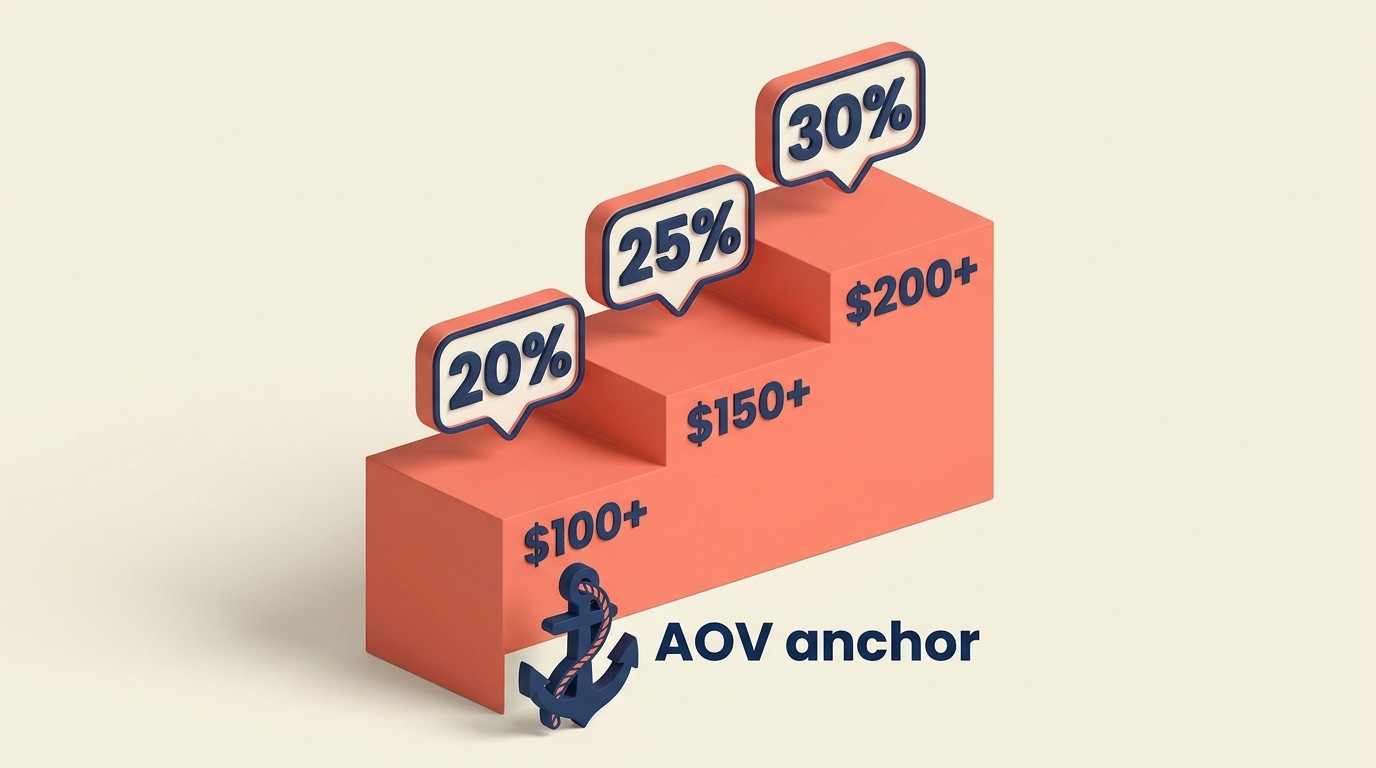 Holiday discount structures comparing percentage, tiered, BOGO, and gift-with-purchase approaches