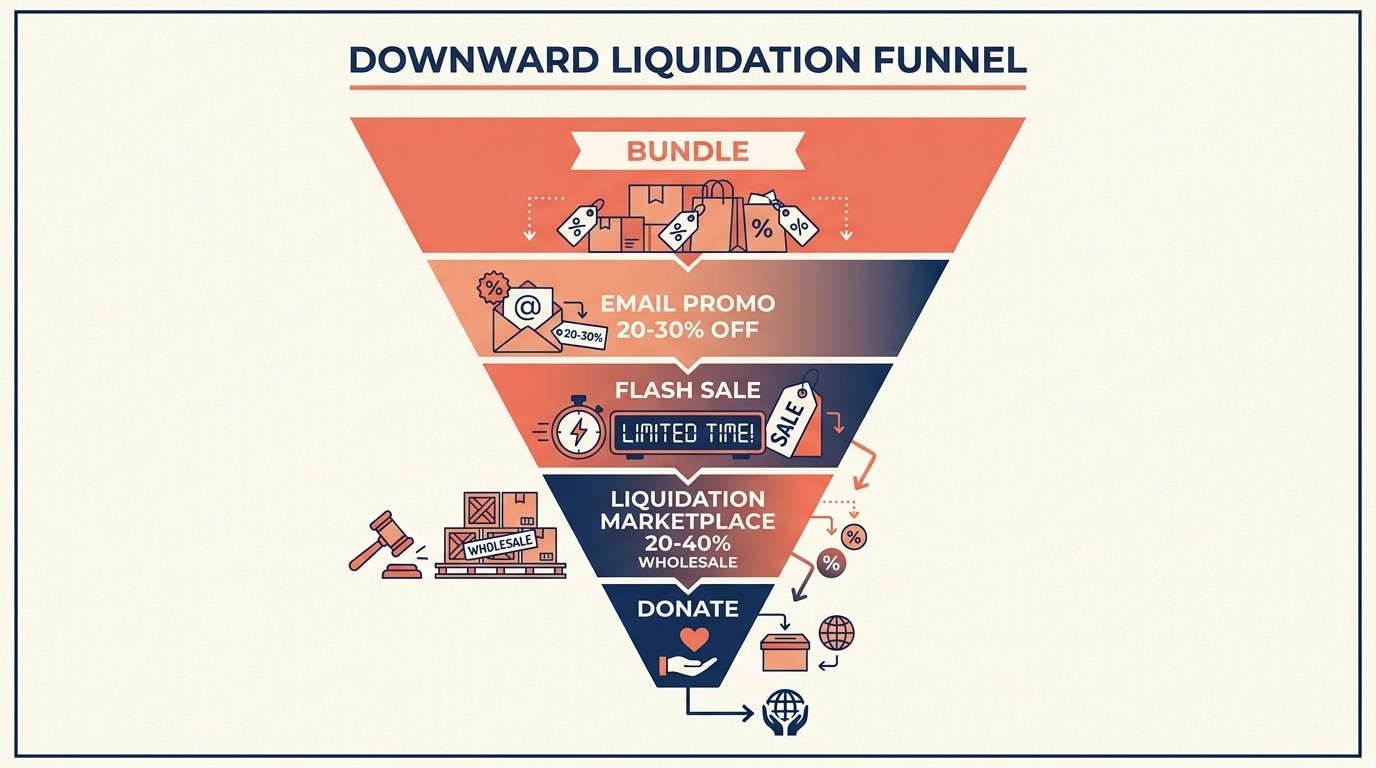Dead stock liquidation hierarchy and obsolescence prevention framework