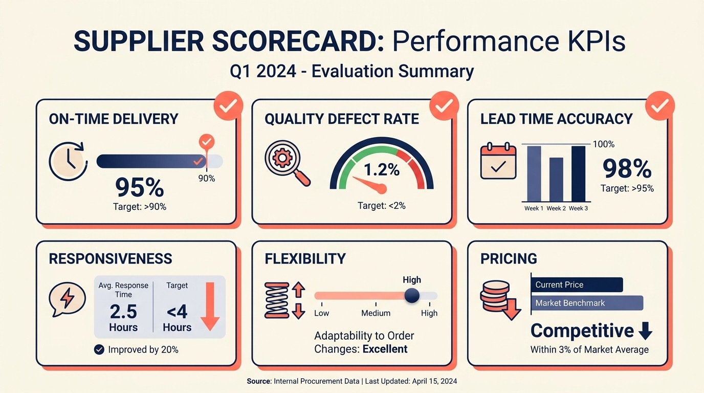 Strategic supplier scorecard and negotiation framework for inventory