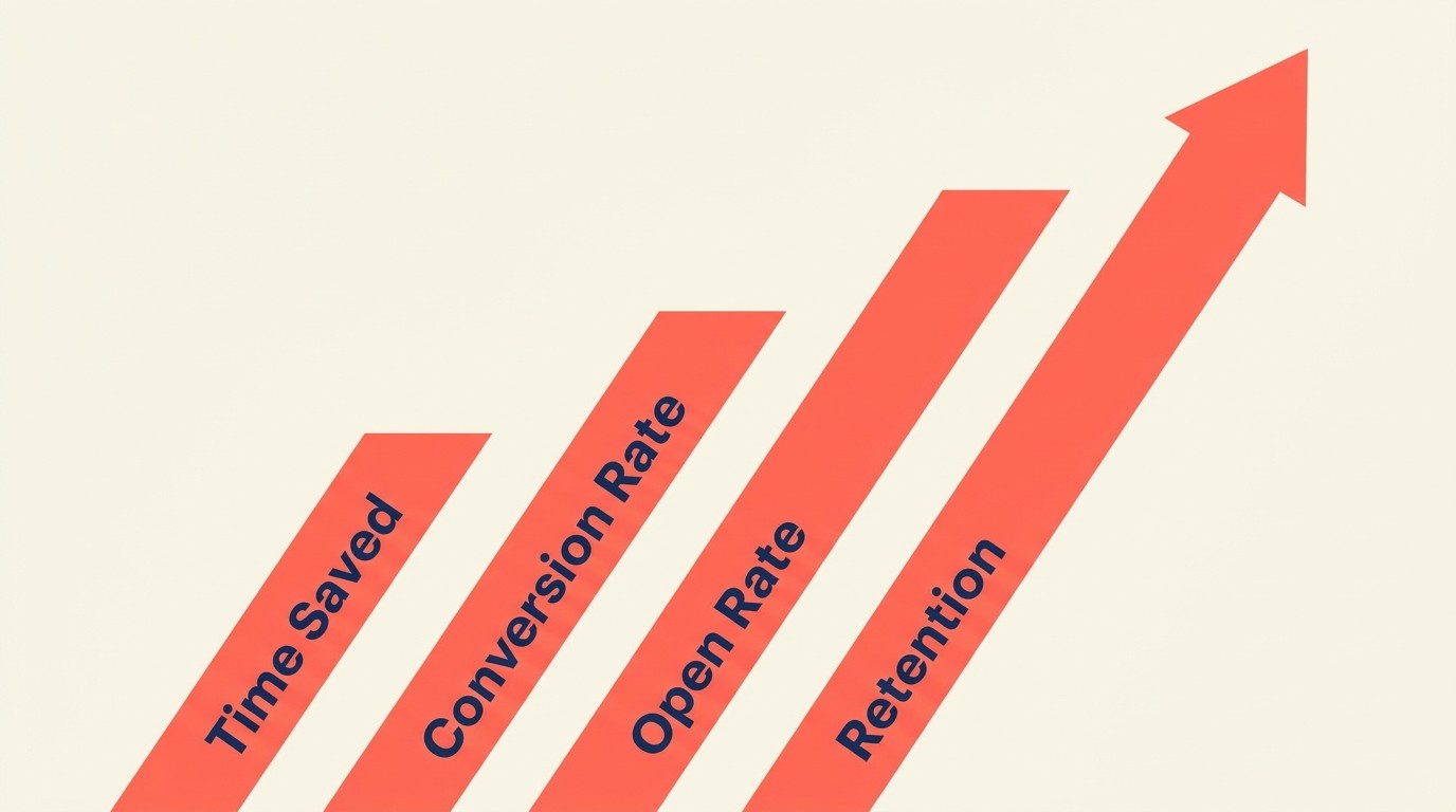 Marketing automation ROI metrics across efficiency, conversion, and retention