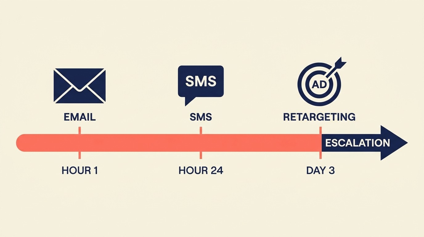 SMS and multi-channel automation coordinating email, SMS, and push
