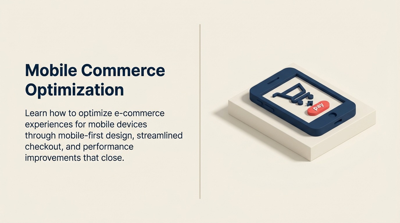 Optimización de Comercio Móvil: UX, Checkout y Rendimiento