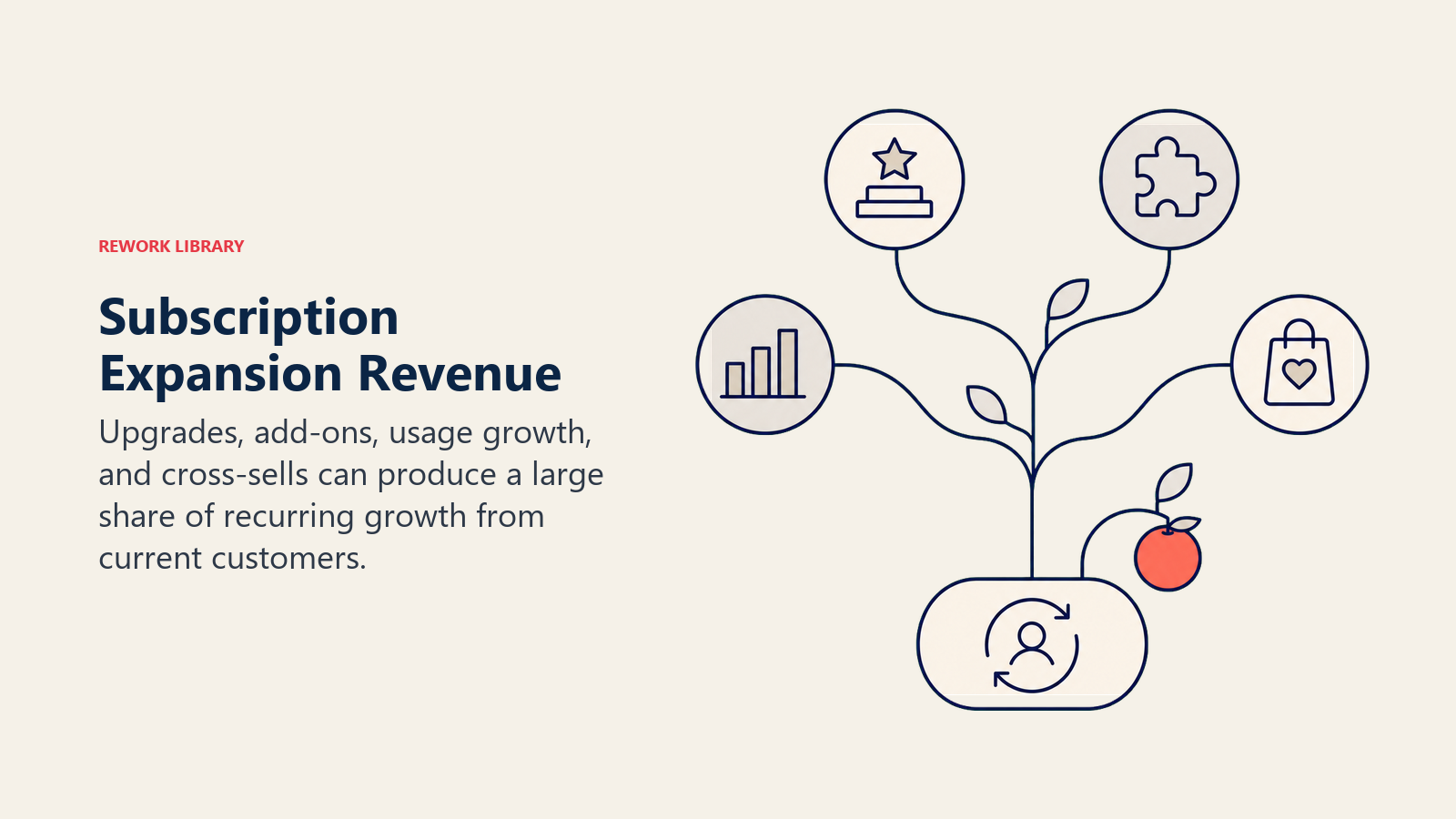 Subscription Expansion Revenue, illustrated with expansion branches.
