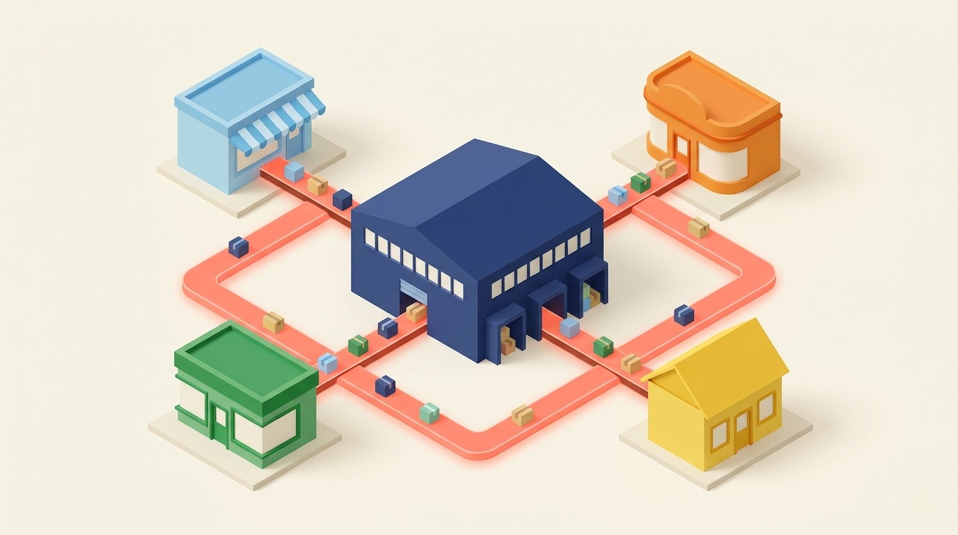 Centralized inventory management system syncing stock counts across multiple marketplaces in real time