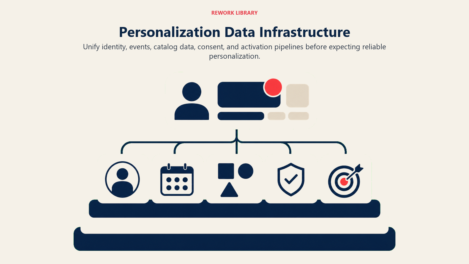 Personalization Data Infrastructure illustrated with data foundation layers