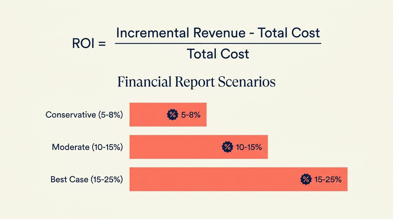 Personalization ROI framework with uplift benchmarks cost-benefit analysis and payback period calculations