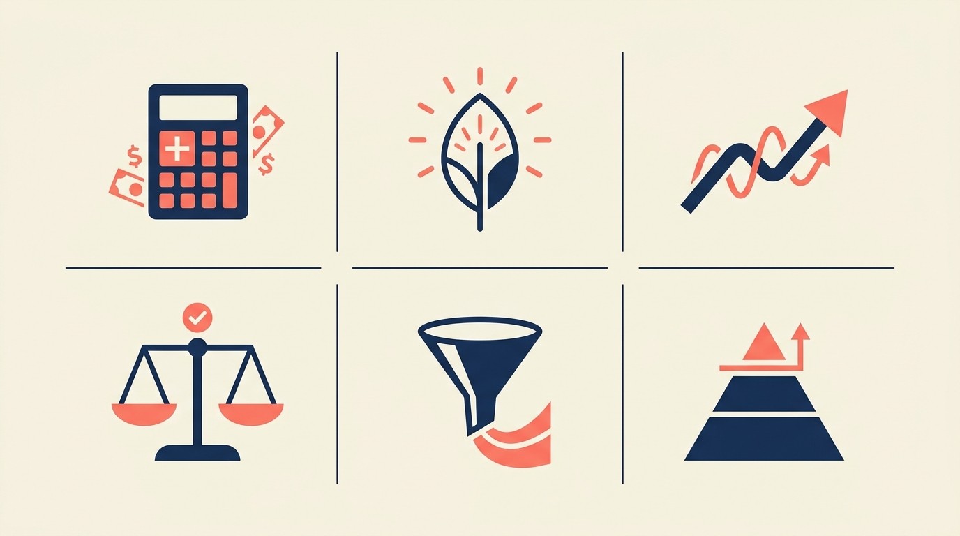 Overview of six core e-commerce pricing models including cost-plus, value-based, and dynamic pricing