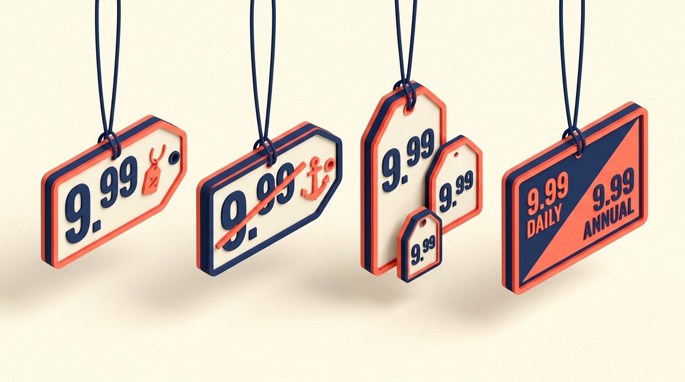 Psychological pricing tactics including charm pricing, anchoring, decoy pricing, and price framing