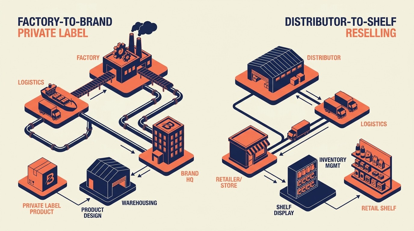 Manufacturer and wholesale sourcing paths with MOQs, lead times, and customization levels