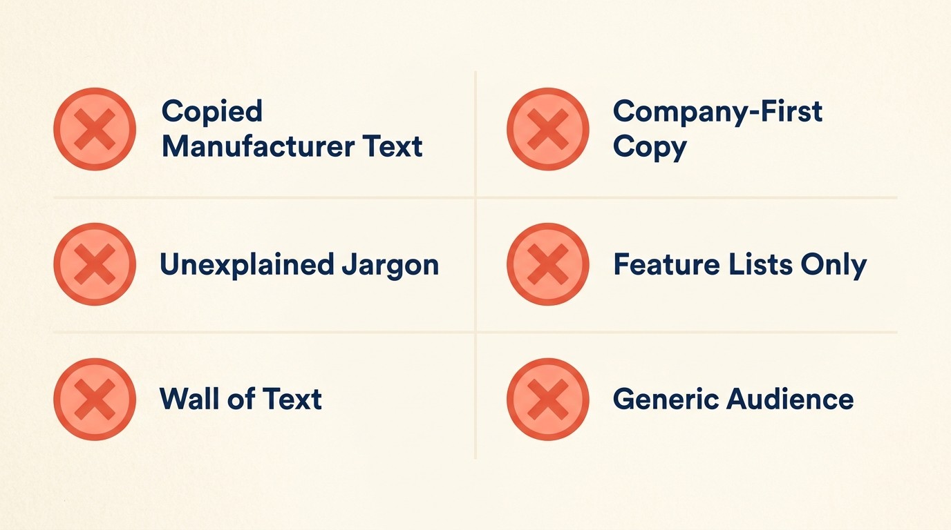 Common product description mistakes to avoid in ecommerce copywriting