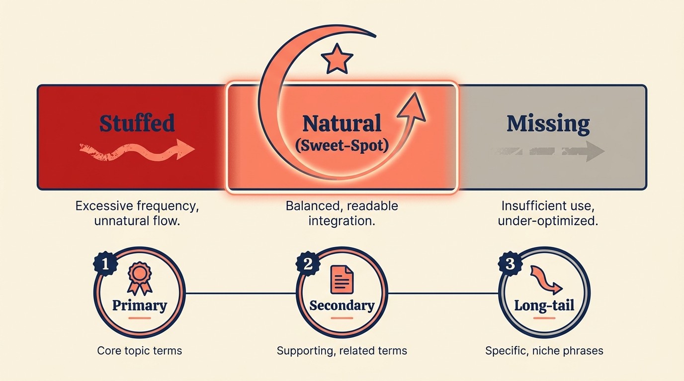 Keyword integration patterns for product description SEO optimization
