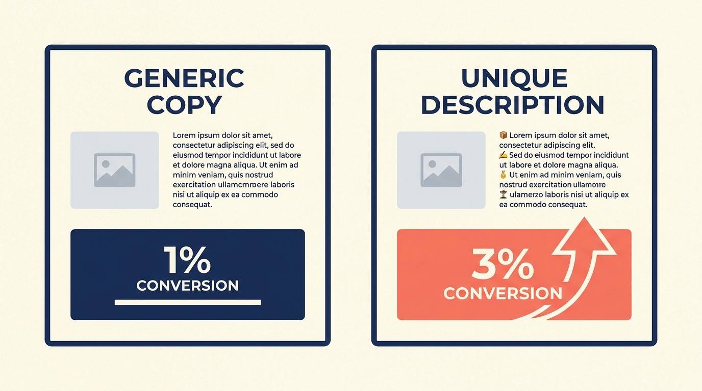 Why product descriptions matter for ecommerce conversion rates
