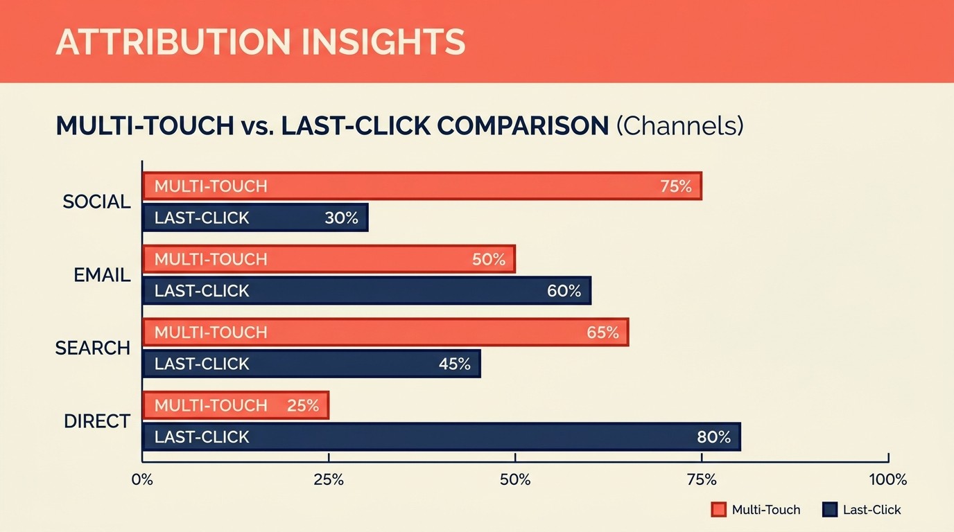 Shopify analytics layers covering attribution models, segmentation, custom reports, and pixel tracking for revenue insights