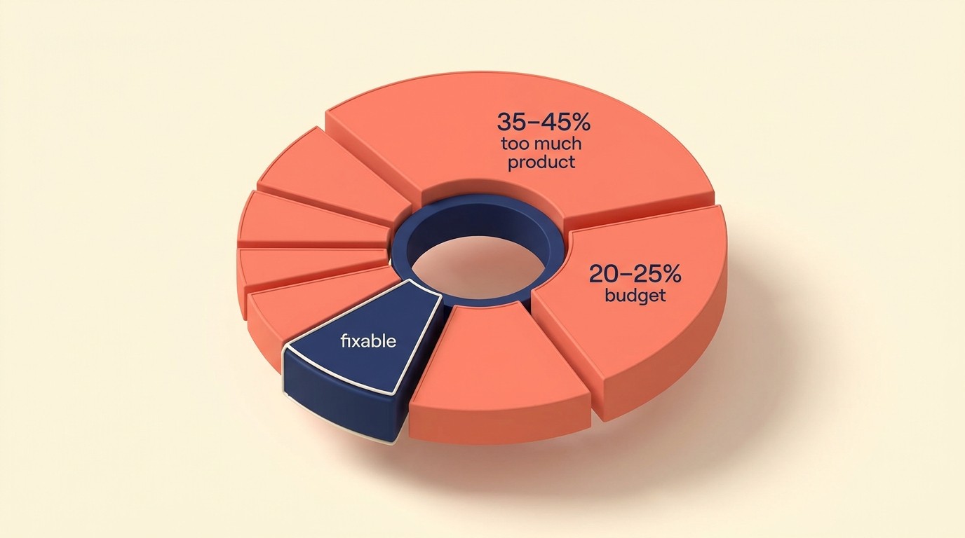 Dashboard showing subscription churn breakdown with top reasons being oversupply and pace mismatch