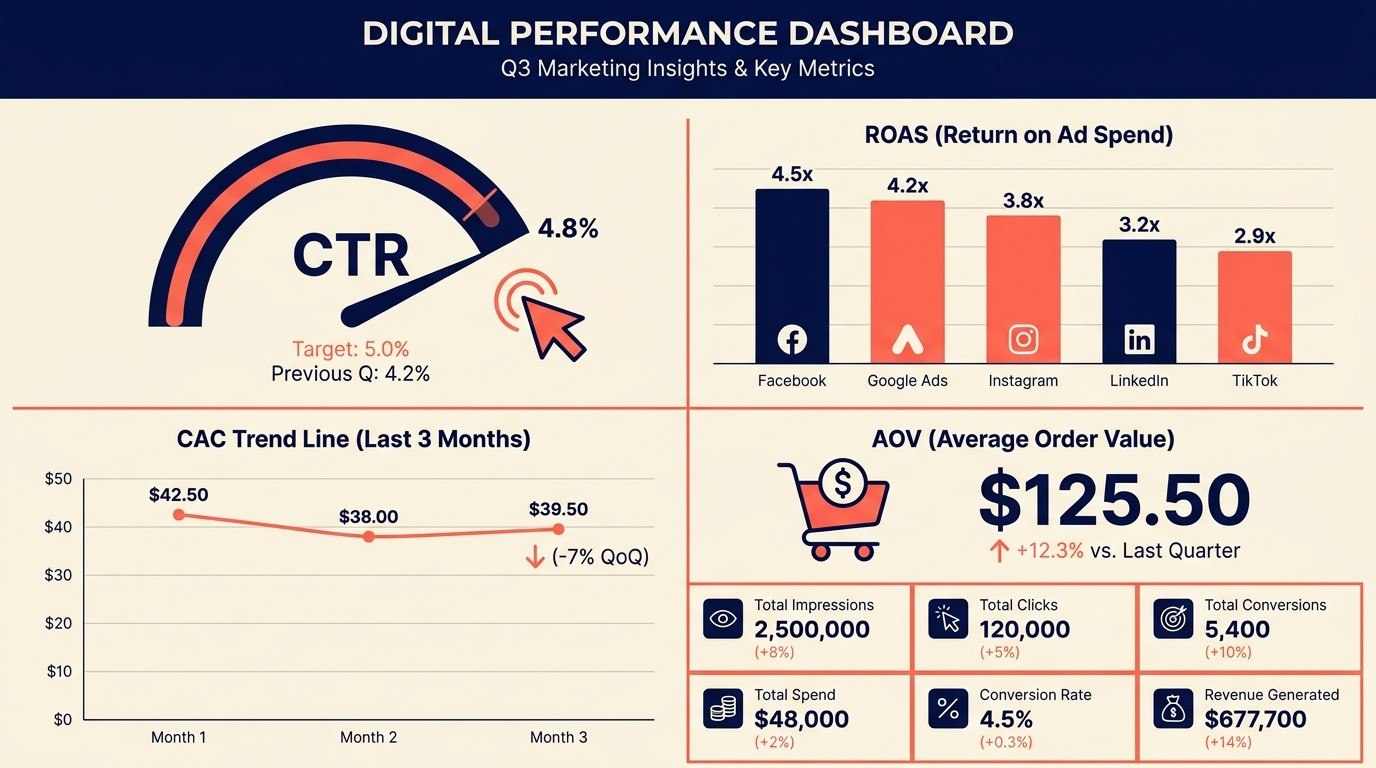 Measuring TikTok commerce performance and ROI with CTR conversion rate CAC AOV and ROAS metrics