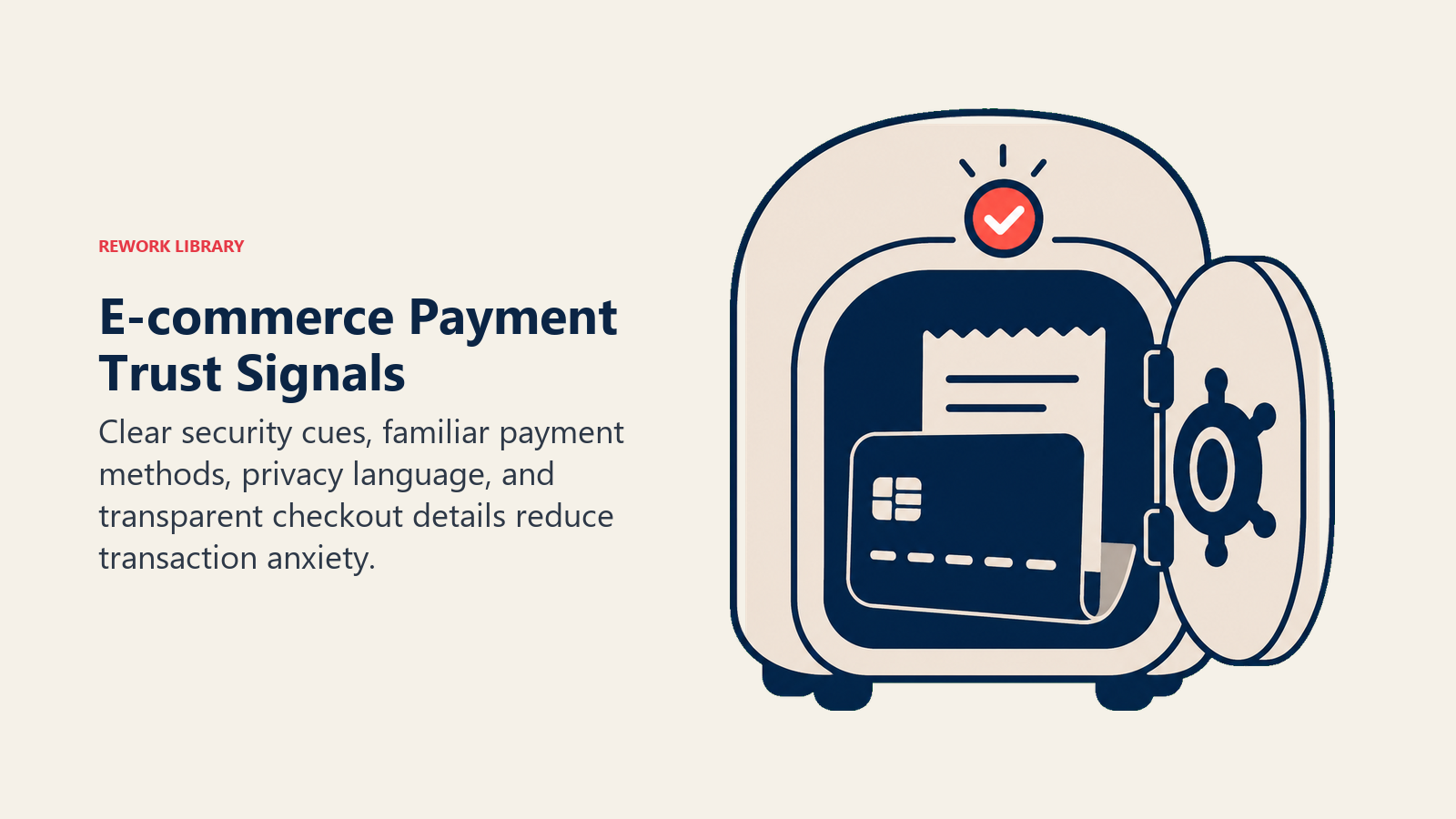 E-commerce Payment Trust Signals illustrated with secure payment vault