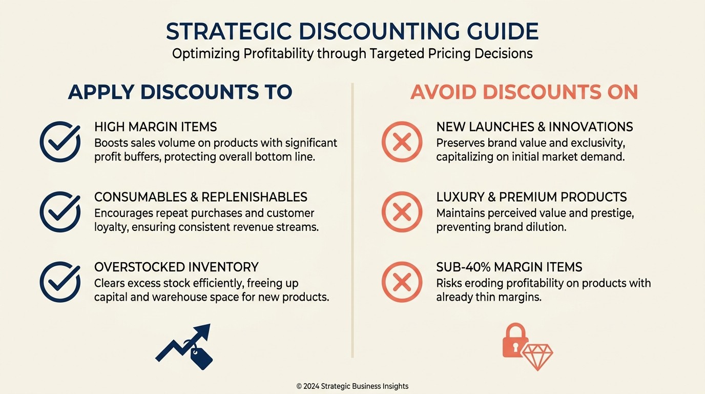 Margin protection strategies including time-limited offers, category-specific discounting, and dynamic tiers