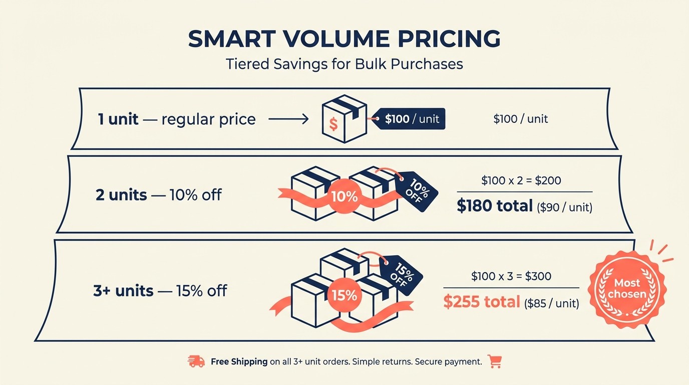 Two-tier versus multi-tier volume discount structures comparison for ecommerce pricing strategies
