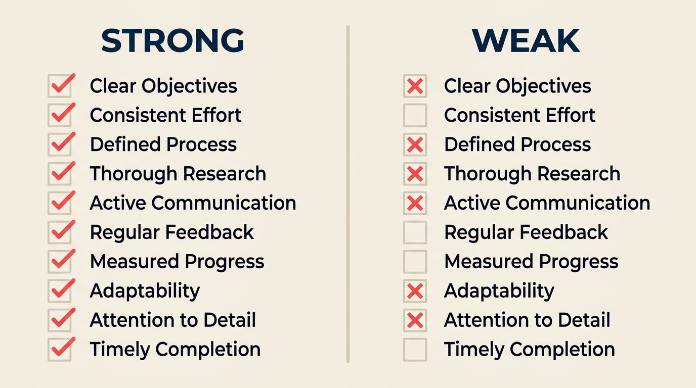 Strong versus weak attention to detail compared