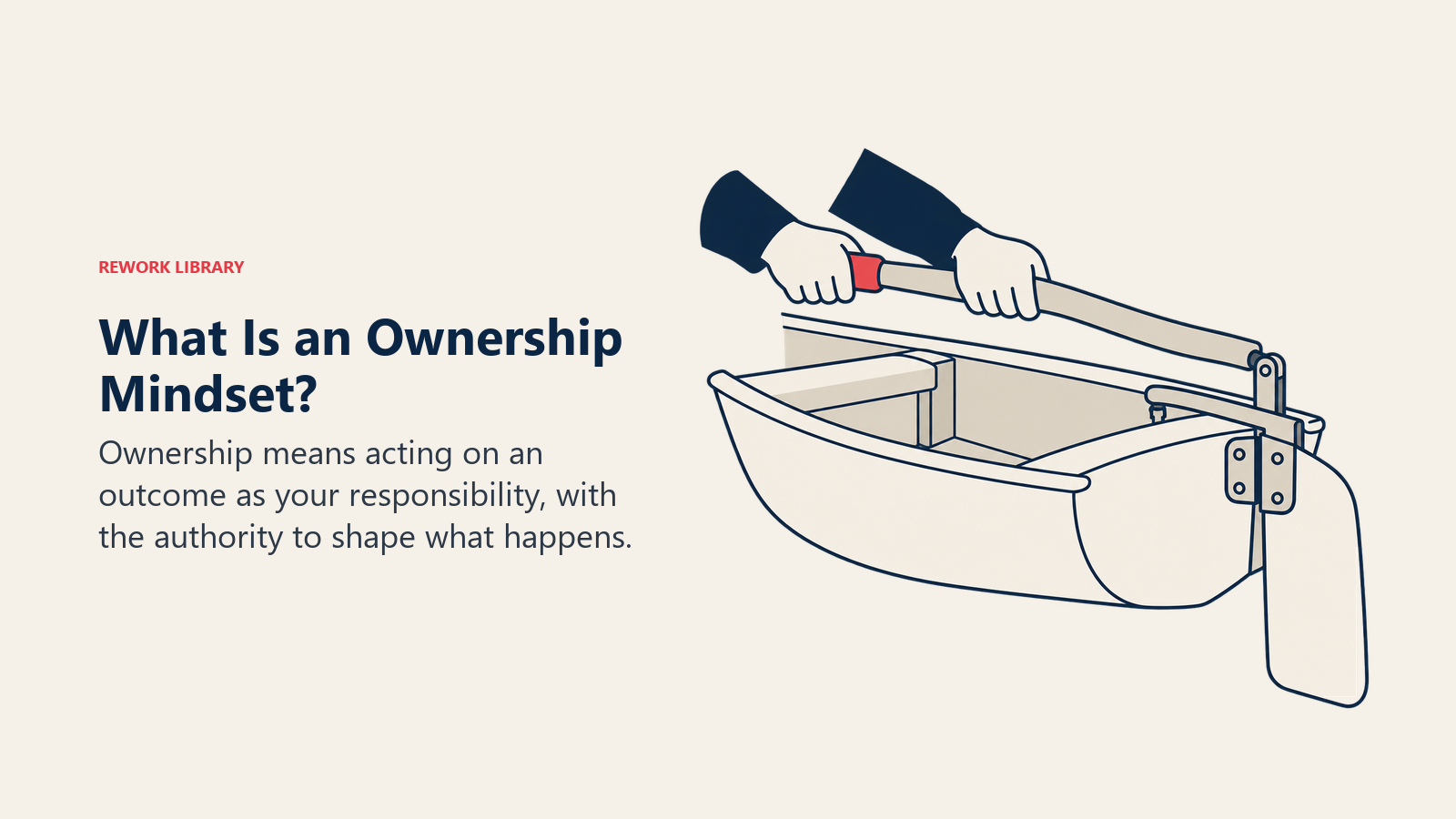 Apa Itu Ownership Mindset, diilustrasikan dengan tangan yang memegang kemudi.