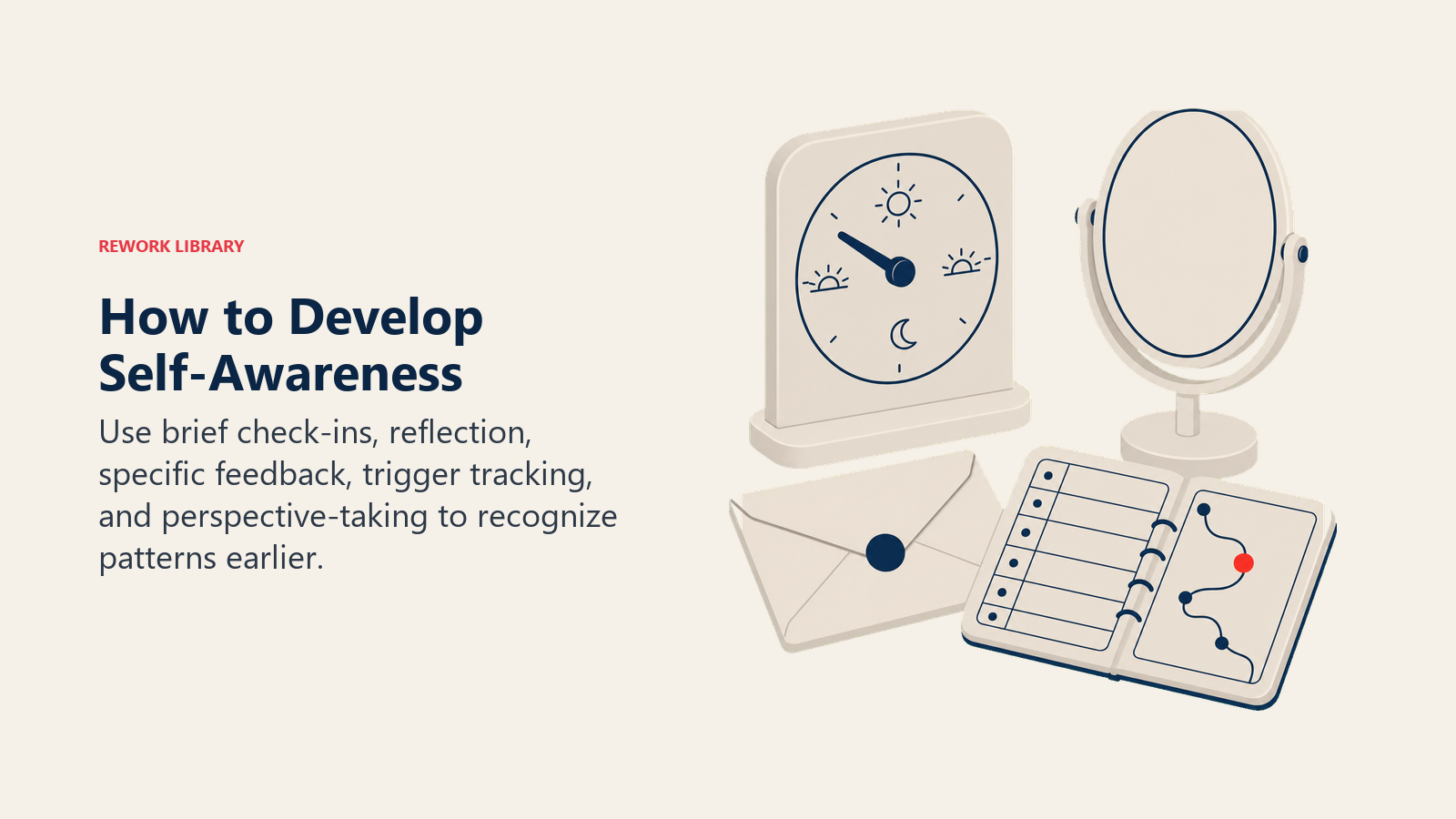 Practical self-awareness strategies using check-ins, reflection, feedback, and pattern tracking