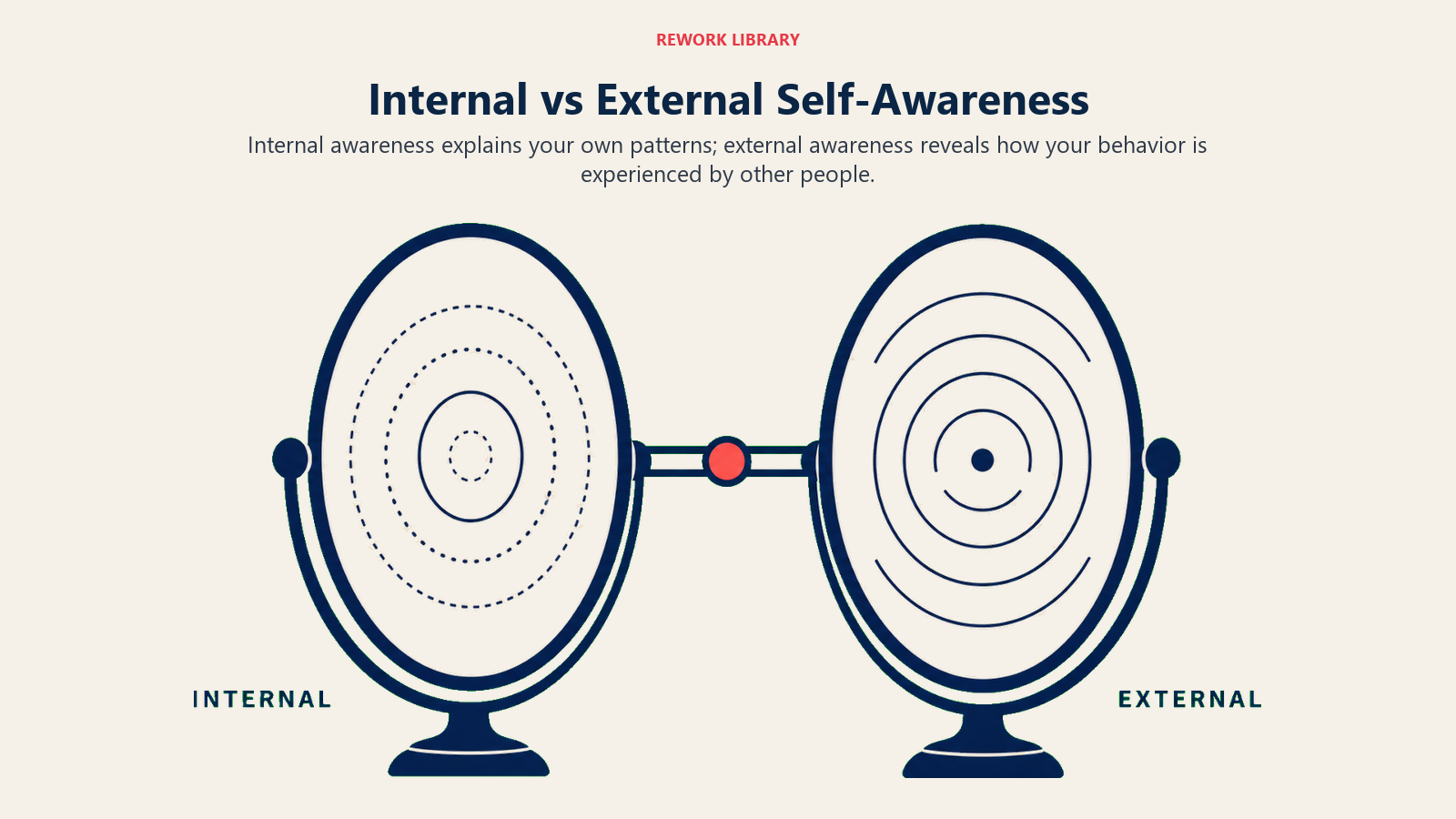 Two mirrors of self-awareness comparing internal experience with external perception