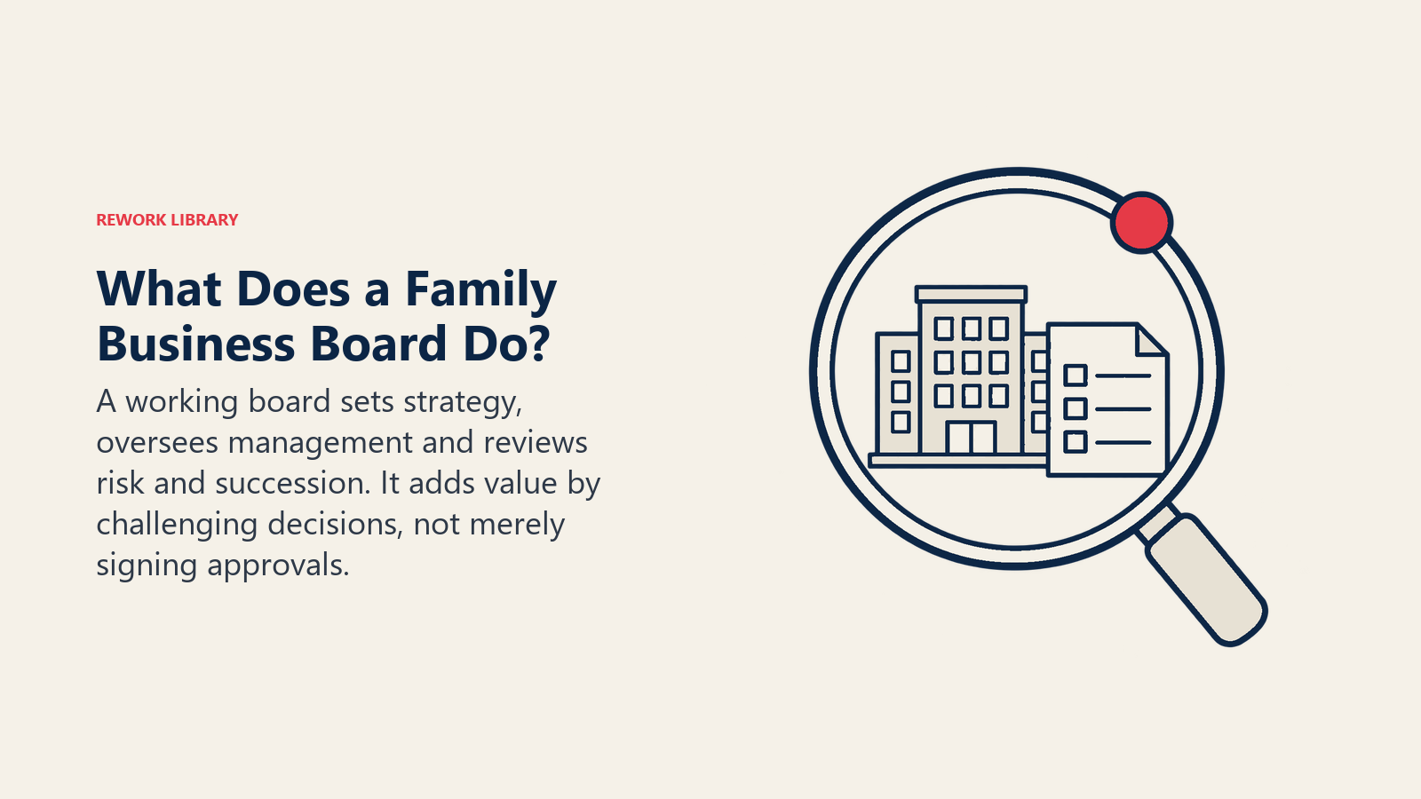 Board eines Familienunternehmens prüft Unternehmensstrategie und Managemententscheidungen