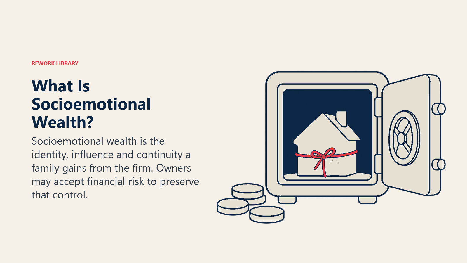 What Is Socioemotional Wealth illustrated by keepsake in open vault
