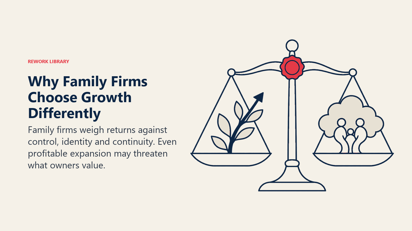 Why Family Firms Choose Growth Differently: Family firms weigh returns against control, identity and continuity. Even profitable expansion may threaten what owners value.