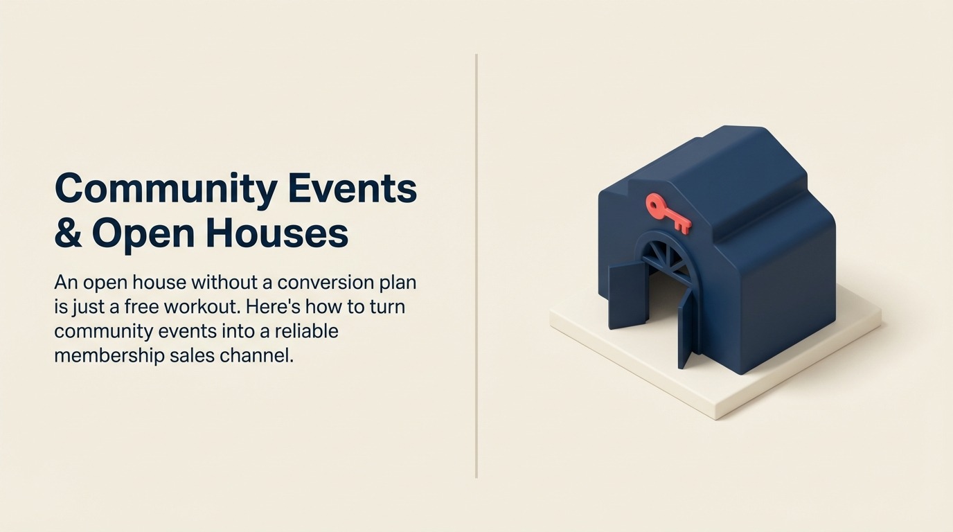 Eventos Comunitários e Open Houses: Transformando Tráfego em Membros