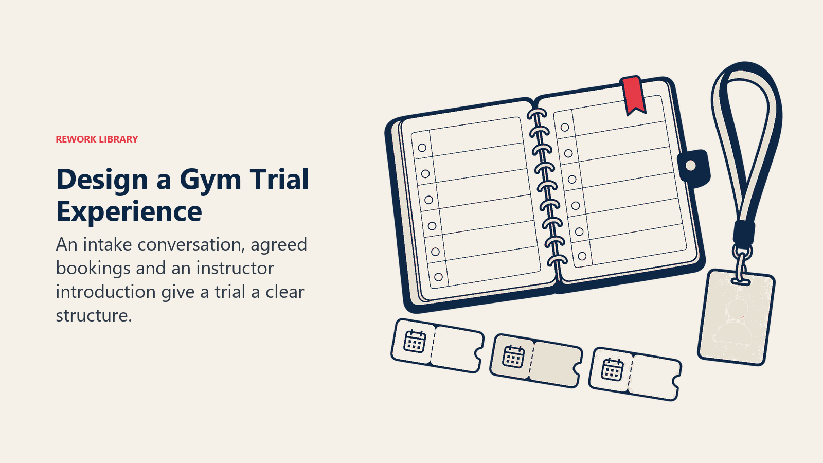 Design a Gym Trial Experience illustrated through trial booking administration artifacts.
