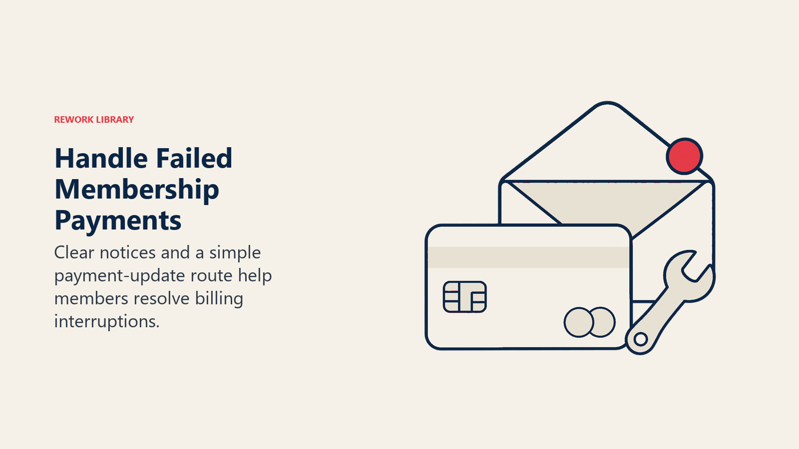 Handle Failed Membership Payments illustrated through payment recovery administration artifacts.