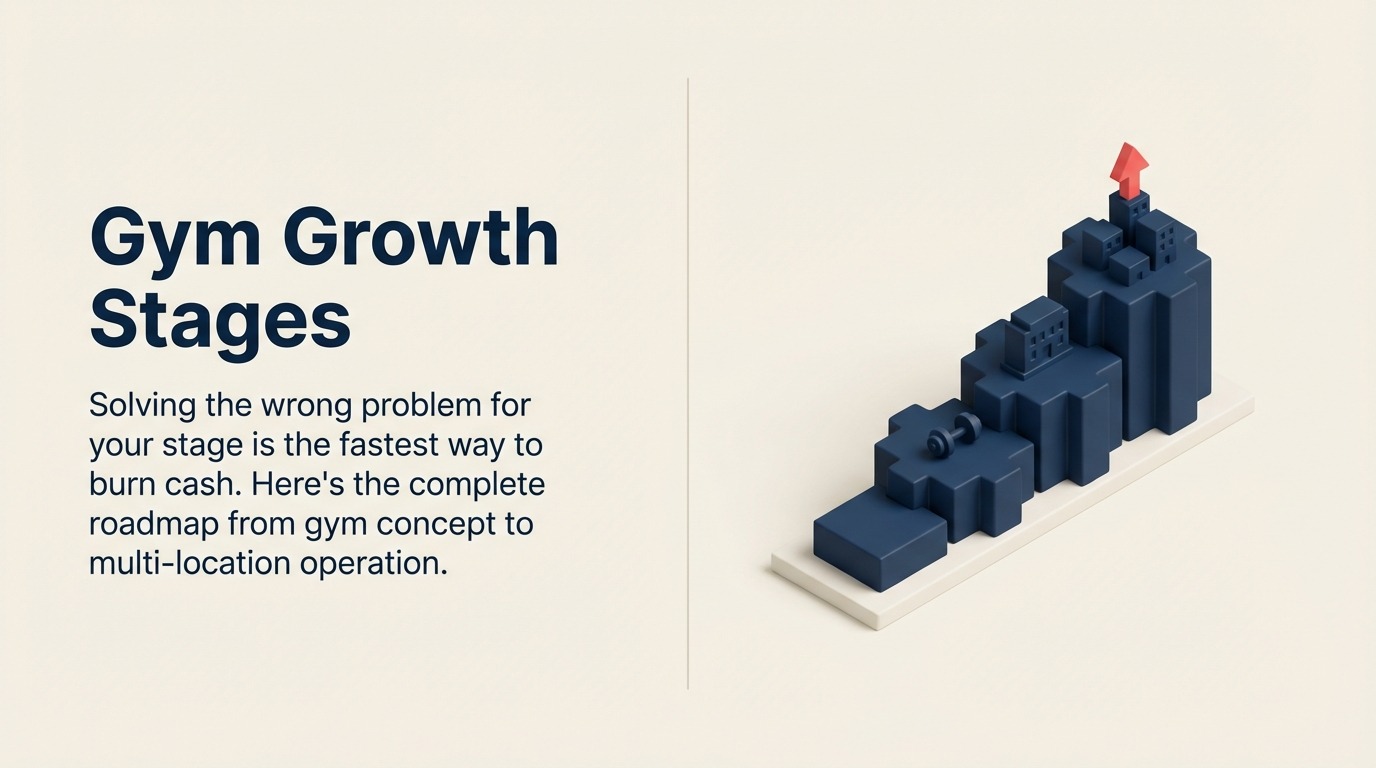Estágios de Crescimento de Academia: Do Pre-Launch à Escala Multi-Unidade