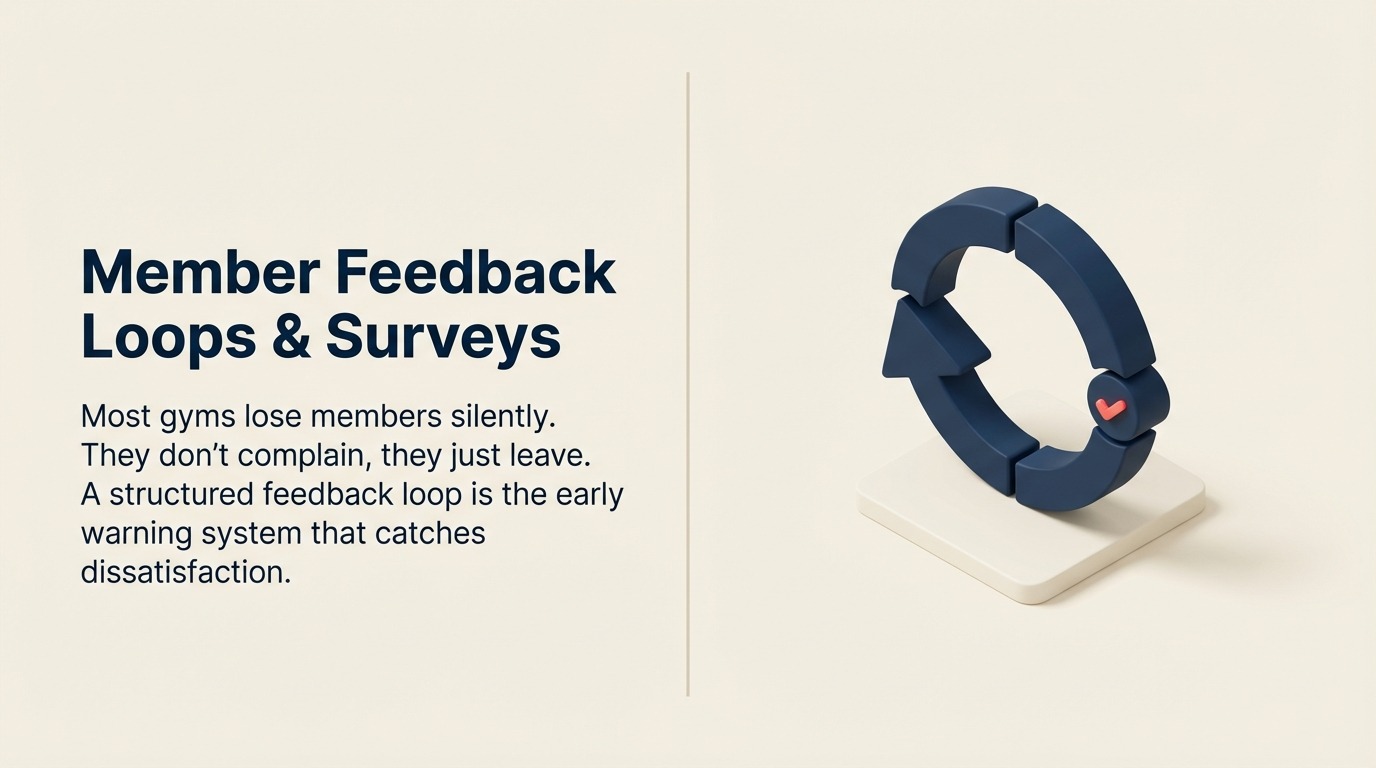 Loops de Feedback de Membros e Pesquisas: Como Academias Transformam Opiniões em Retenção