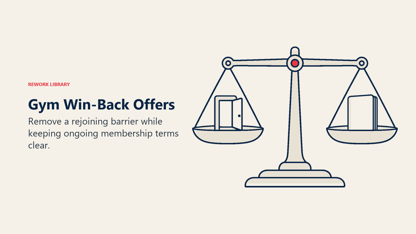 Gym Win-Back Offers illustrated through a balance between rejoining access and membership terms
